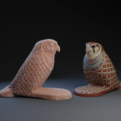 Mô hình chim ưng Ai Cập Sokar (Egyptian Sokar Hawk) - Dễ dàng tô màu