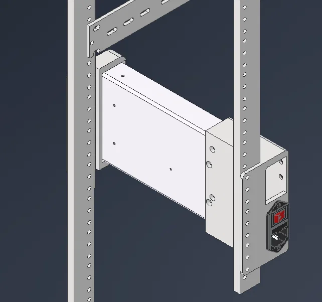 Ngàm gắn nguồn Meanwell LRS-350/250 cho tủ rack 10 inch - Image 2