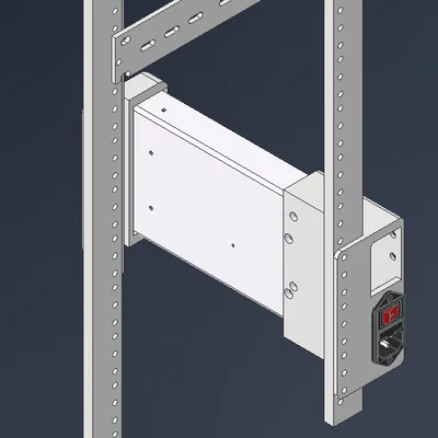 Ngàm gắn nguồn Meanwell LRS-350/250 cho tủ rack 10 inch