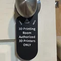 Bảng treo cửa cảnh báo phòng in 3D - Thiết kế treo tay nắm tiện lợi - Thumbnail 2