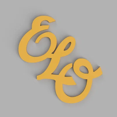 Mô hình in 3D logo ban nhạc Electric Light Orchestra (ELO) trang trí