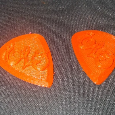 Gảy đàn Guitar (Guitar Pick) in 3D với logo Electric Light Orchestra