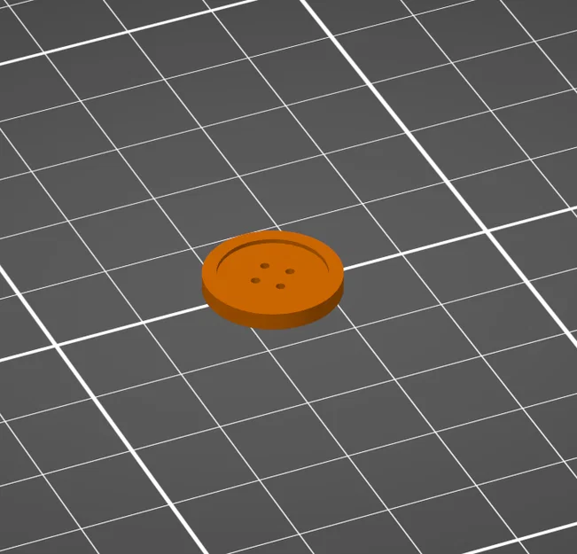 Mẫu nút áo 4 lỗ 3D - File STL in nút áo đơn giản tại nhà - Image 1