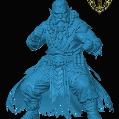 Mô hình Duergar Monk cho game RPG