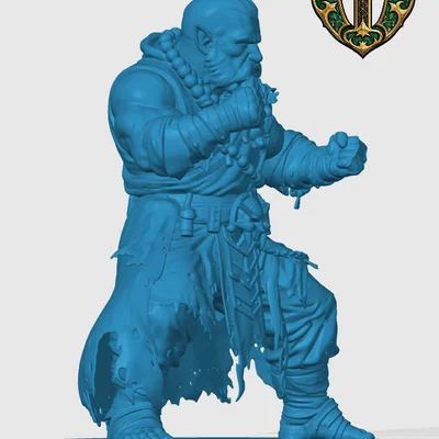 Mô hình Duergar Monk cho game RPG