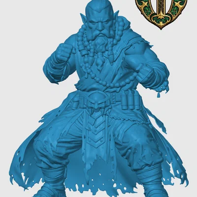 Mô hình Duergar Monk cho game RPG