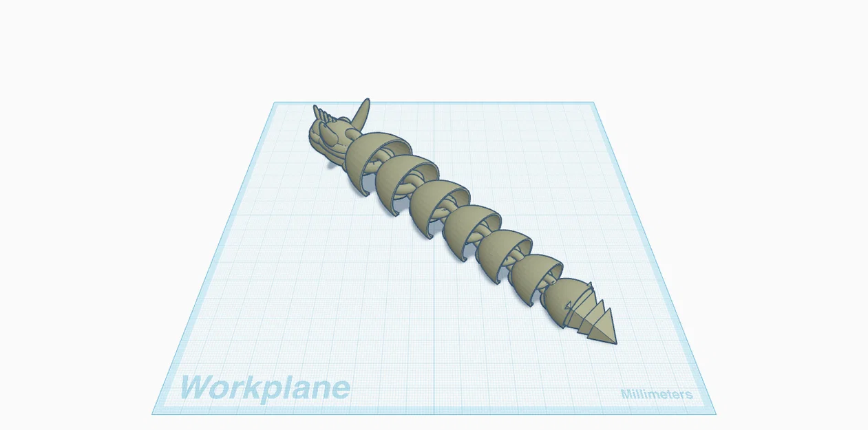 Mô hình rồng khớp nối linh hoạt (Flexy Articulated Dragon) 3D - Image 1