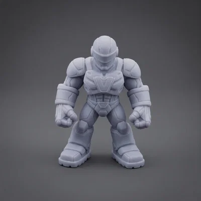 Mô hình nghệ thuật retro 80s / Mini-figure Keshi - Turbo Titan (File in resin đã hỗ trợ)