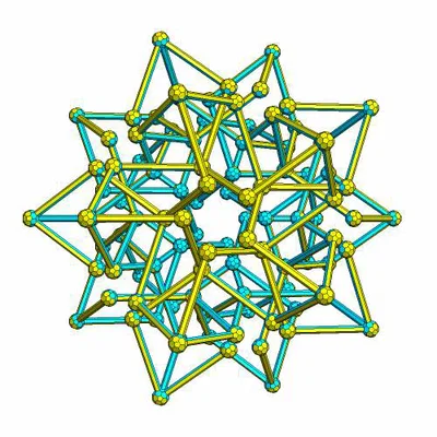 Mô hình nghệ thuật toán học Icosahedral Polyknot 3D độc đáo