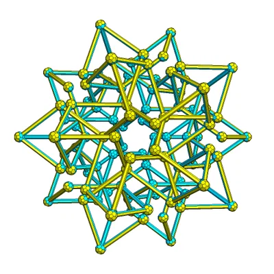 Mô hình nghệ thuật toán học Icosahedral Polyknot 3D độc đáo