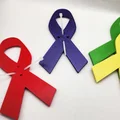 Mẫu ghim cài áo Awareness Ribbon (dải băng nhận thức) in 3D - Thumbnail 2