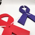 Mẫu ghim cài áo Awareness Ribbon (dải băng nhận thức) in 3D - Thumbnail 4