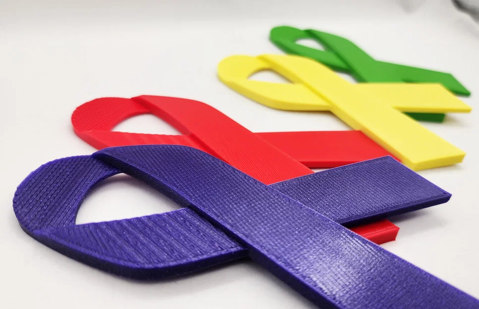 Mẫu ghim cài áo Awareness Ribbon (dải băng nhận thức) in 3D - Image 5