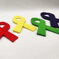 Mẫu ghim cài áo Awareness Ribbon (dải băng nhận thức) in 3D - Thumbnail 6