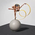 Mô hình 3D cô gái thể dục dụng cụ Atletic Girl nghệ thuật - Thumbnail 1