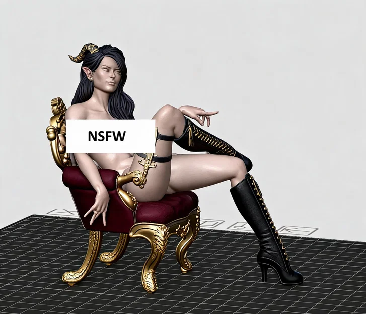 Mô hình Devil Queen 3D - Tượng Nữ hoàng Quỷ nghệ thuật cho in 3D - Image 1