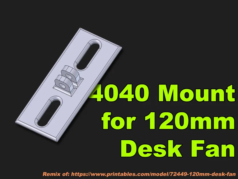 Ngàm gắn quạt 120mm cho khung nhôm 4040 - Image 1