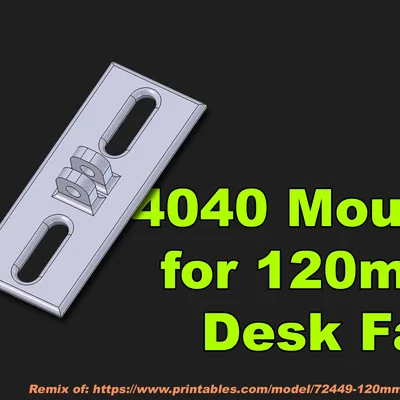 Ngàm gắn quạt 120mm cho khung nhôm 4040
