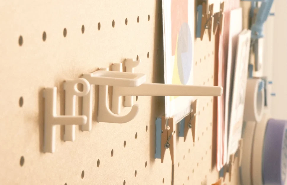 Bộ móc treo PegBoard - Lỗ 4mm, khoảng cách 25mm, in không cần support - Image 1