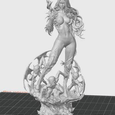 Mô hình Witchblade Sara chi tiết sắc nét cho in 3D