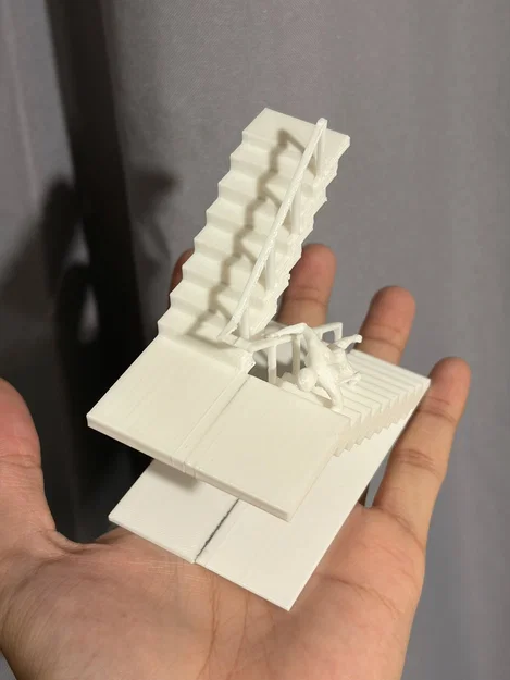 Mô hình kiến trúc cầu thang và nhân vật 3D (Staircase with Male Model) - Image 2