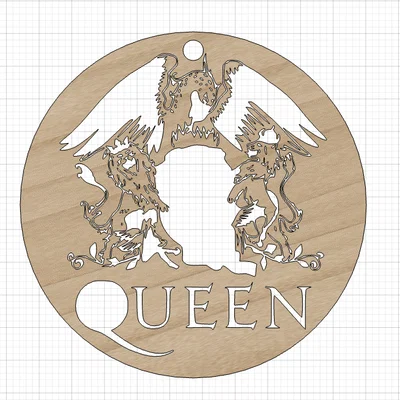 Mô hình trang trí treo tường biểu tượng ban nhạc Queen độc đáo