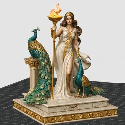 Mô hình in 3D tượng nữ thần Hera Hy Lạp cổ đại sang trọng