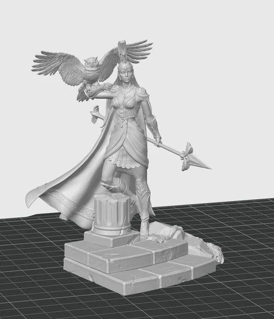 Mô hình 3D Tượng nữ thần Athena Hy Lạp siêu chi tiết - Image 2