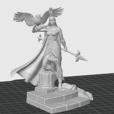 Mô hình 3D Tượng nữ thần Athena Hy Lạp siêu chi tiết