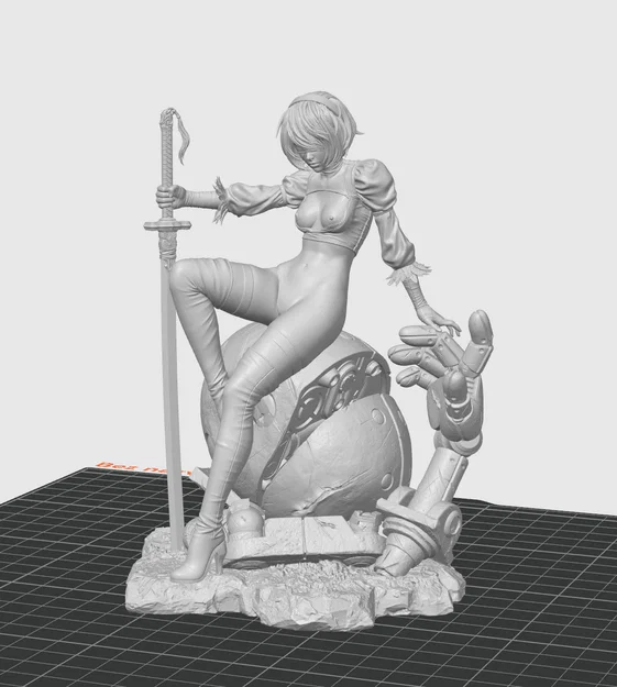 Tượng 2B Nier: Automata - Mô hình 3D nghệ thuật chất lượng cao - Image 2
