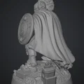 Hiệp sĩ Oath‑Sworn Bastion tinh nhuệ thủ thế với Kiếm và Khiên - Thumbnail 2