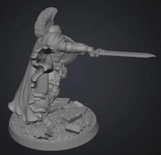 Mô hình hiệp sĩ tinh nhuệ Oath‑Sworn Bastion chạy cùng kiếm và khiên - Image 2