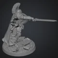 Mô hình hiệp sĩ tinh nhuệ Oath‑Sworn Bastion chạy cùng kiếm và khiên - Thumbnail 2