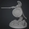 Mô hình hiệp sĩ tinh nhuệ Oath‑Sworn Bastion chạy cùng kiếm và khiên - Thumbnail 3