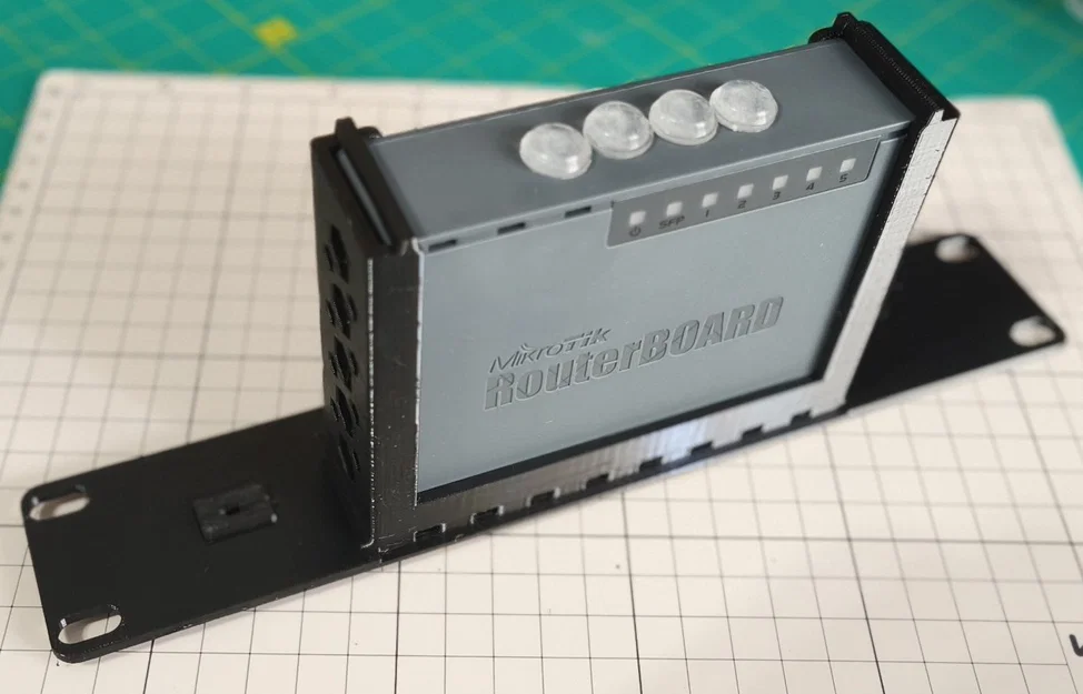 Khung gắn rack 1U 10-inch cho MikroTik hEX S - Image 3