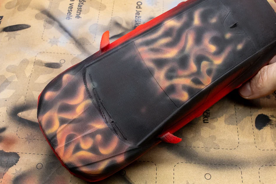 Bộ khuôn mẫu Flame Stencils in 3D để sơn Airbrush trang trí mô hình - Image 2