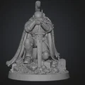 Mô hình Hiệp sĩ Bastion Oath-Sworn quỳ cầu nguyện cùng Kiếm và Khiên - Thumbnail 1