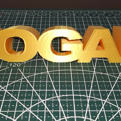Biển tên để bàn chữ BOGAN in 3D phong cách độc đáo