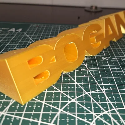 Biển tên để bàn chữ BOGAN in 3D phong cách độc đáo
