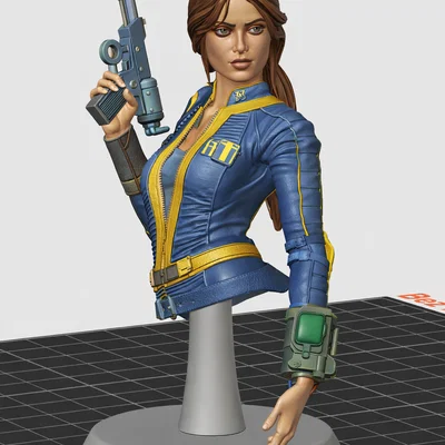 Mô hình 3D Lucy từ Fallout: Tượng bán thân chi tiết cho fan