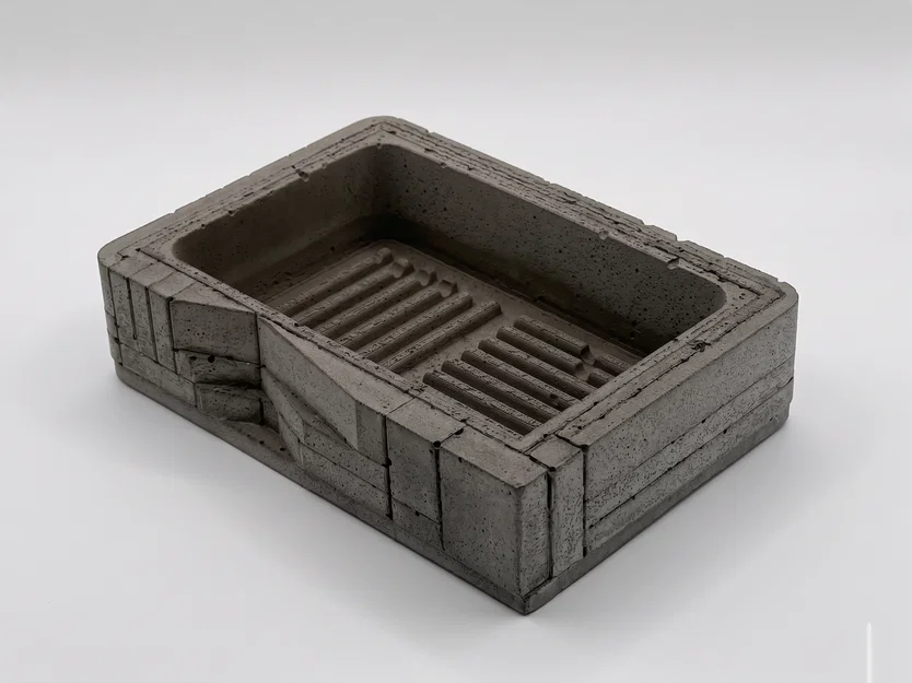 Khay Đựng Xà Phòng Phong Cách Brutalist mutegrey Độc Đáo - Image 1