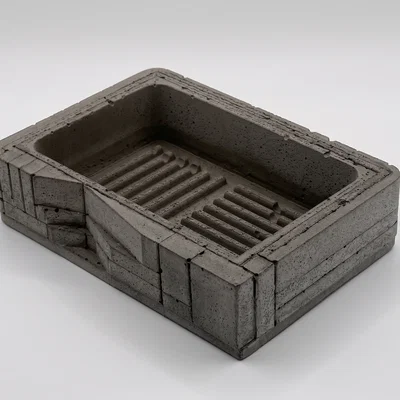 Khay Đựng Xà Phòng Phong Cách Brutalist mutegrey Độc Đáo