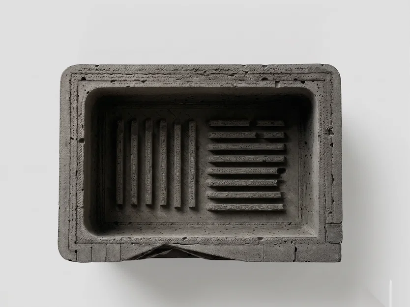 Khay Đựng Xà Phòng Phong Cách Brutalist mutegrey Độc Đáo - Image 2