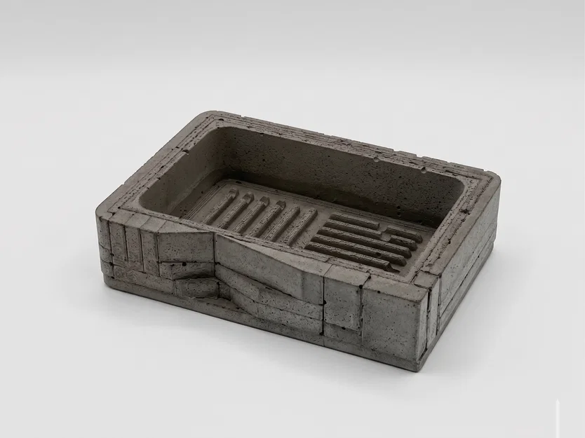Khay Đựng Xà Phòng Phong Cách Brutalist mutegrey Độc Đáo - Image 3
