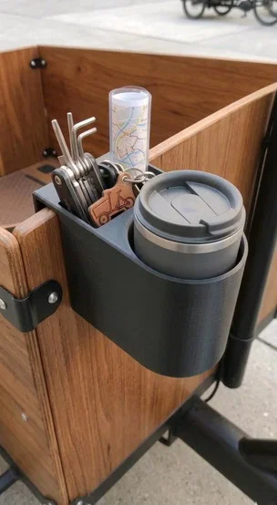 Khay 2 trong 1: Giá đỡ đồ uống & Hộp đựng đồ đa năng (Cắm trại, Giường, Xe đạp) - Image 1