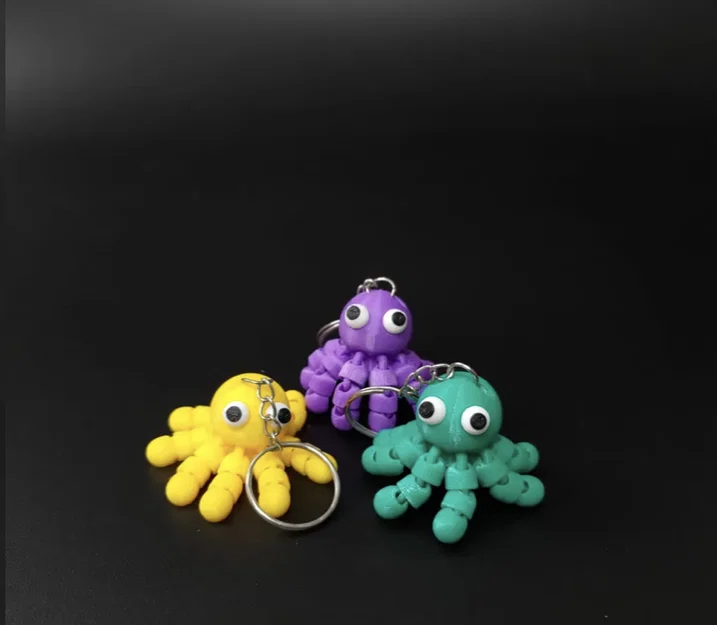 Móc khóa bạch tuộc linh hoạt (Flexy Funny Octopus) dễ thương - Image 1