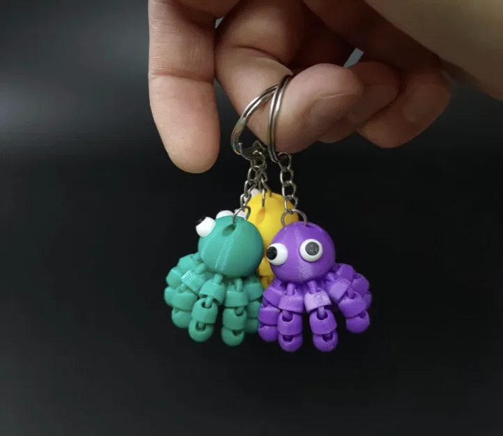 Móc khóa bạch tuộc linh hoạt (Flexy Funny Octopus) dễ thương - Image 2
