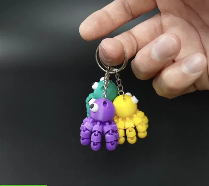 Móc khóa bạch tuộc linh hoạt (Flexy Funny Octopus) dễ thương - Image 3