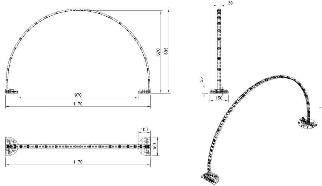 Cầu đèn LED, hai dải sáng - Image 4
