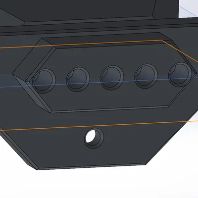 Bộ chia/kết nối PTFE 3x5 cho MMU dùng trên Original Enclosure (Bản nắp cố định)